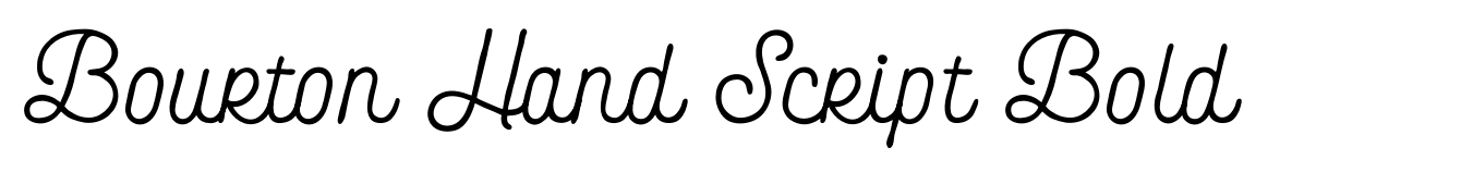 Bourton Hand Script Bold